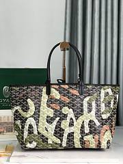 Goyard Saint Louis PM Bag Lettres Camouflage Black Green 34x15x28cm - 3