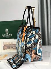 Goyard Saint Louis PM Bag Lettres Camouflage Black Blue 34x15x28cm - 6