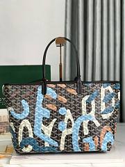 Goyard Saint Louis PM Bag Lettres Camouflage Black Blue 34x15x28cm - 3