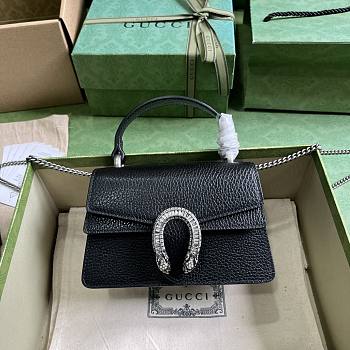 Gucci Dionysus Mini Top Handle Bag Black 18x12x6cm