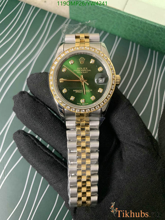 Rolex Datejust 31 Watch Oyster 31mm Gold Diamond - 1