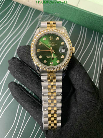 Rolex Datejust 31 Watch Oyster 31mm Gold Diamond