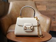 Gucci Horsebit 1955 Top Handle White 22x16x10.5cm - 1