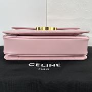 Celine Triomphe Bag In Shiny Calfskin Pink 22x16.5x7cm - 6