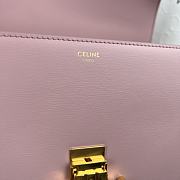 Celine Triomphe Bag In Shiny Calfskin Pink 22x16.5x7cm - 4