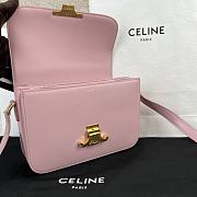 Celine Triomphe Bag In Shiny Calfskin Pink 22x16.5x7cm - 3