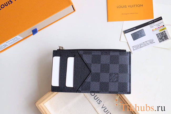 Louis Vuitton LV Coin Card Holder Damier 8 x 14.5 x 1 cm - 1