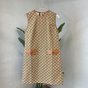 Gucci GG Canvas Dress Brown