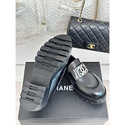 Chanel Moccasins Calfskin & Metal Black - 5