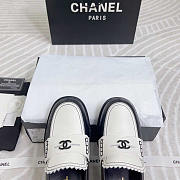 Chanel Loafers Calfskin White, Black & Beige - 4