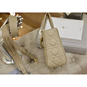 Dior Small Lady Bag Beige 20cm - 2