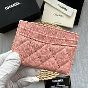 Chanel Card Holder Caviar Pink Gold 11x7.5x0.5 - 3