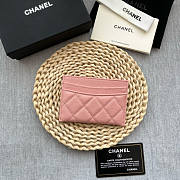 Chanel Card Holder Caviar Pink Gold 11x7.5x0.5 - 2