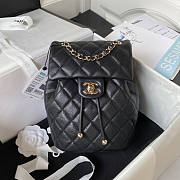 Chanel Backpack Black Caviar Gold 23x18x10cm - 1