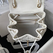 Chanel Backpack White Caviar Gold 23x18x10cm - 5