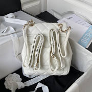 Chanel Backpack White Caviar Gold 23x18x10cm - 4