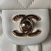 Chanel Backpack White Caviar Gold 23x18x10cm - 3