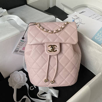 Chanel Backpack Light Pink Caviar Gold 23x18x10cm