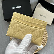 Chanel Card Holder Caviar Beige Gold 11x7.5x0.5 - 4