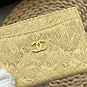 Chanel Card Holder Caviar Beige Gold 11x7.5x0.5 - 3