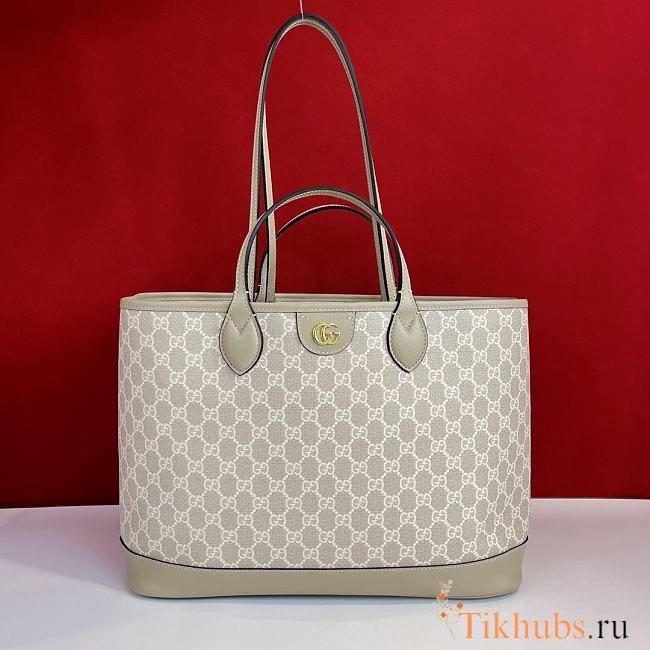 Gucci Ophidia Medium Tote Bag Beige White 38.5x28.5x15cm - 1