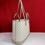 Gucci Ophidia Medium Tote Bag Beige White 38.5x28.5x15cm - 6