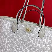 Gucci Ophidia Medium Tote Bag Beige White 38.5x28.5x15cm - 2