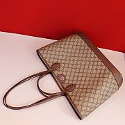 Gucci Ophidia Medium Tote Bag Beige Brown 38.5x28.5x15cm - 4