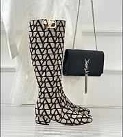 Valentino Vlogo Type Boot Toile Iconographe 30mm - 1