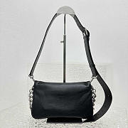 Balenciaga Women's BB Soft Small Flap Bag Calfskin Black 23x14x3cm - 5