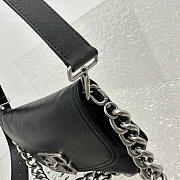 Balenciaga Women's BB Soft Small Flap Bag Calfskin Black 23x14x3cm - 3