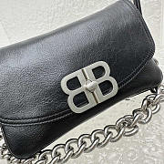 Balenciaga Women's BB Soft Small Flap Bag Calfskin Black 23x14x3cm - 2