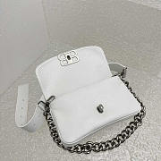 Balenciaga Women's BB Soft Small Flap Bag Calfskin White 23x14x3cm - 2