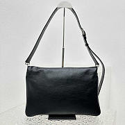 Balenciaga Women's BB Soft Large Flap Bag Calfskin Black 24x36x4cm - 3