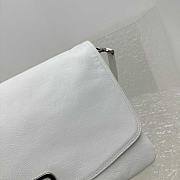 Balenciaga Women's BB Soft Large Flap Bag Calfskin White 24x36x4cm - 5