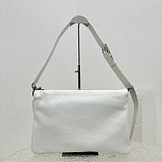 Balenciaga Women's BB Soft Large Flap Bag Calfskin White 24x36x4cm - 4