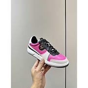 Chanel Sneakers Lambskin Suede Calfskin Dark Pink, Gray & Black - 4