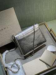 BVLGARI Serpenti Forever Crossbody Bag Silver 20 x 15 x 4.5 cm - 2