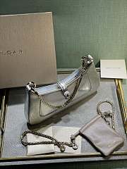 BVLGARI Serpenti Baia Shoulder Bag Silver 27.5 x 18 x 4.5 cm - 5