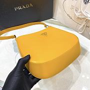 Prada Cleo Brushed Leather Shoulder Bag Yellow 27x21x5cm - 5