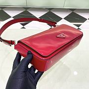 Prada Brushed Leather Femme Bag Red 26x12x4.8cm - 5