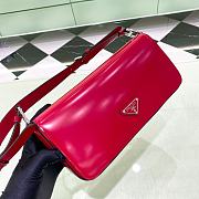 Prada Brushed Leather Femme Bag Red 26x12x4.8cm - 4