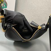 Prada Arqué Leather Mini Shoulder Bag Black 18x16x5cm - 6