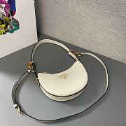 Prada Arqué Leather Mini Shoulder Bag White 18x16x5cm - 2