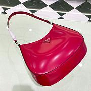 Prada Cleo Brushed Leather Shoulder Bag Red 27x21x5cm - 5