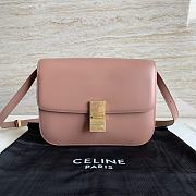 Celine Calfskin Classic Box Crossbody Bag Pink 24x7x18cm - 1