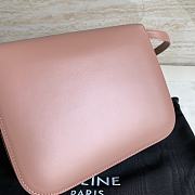 Celine Calfskin Classic Box Crossbody Bag Pink 24x7x18cm - 5