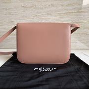 Celine Calfskin Classic Box Crossbody Bag Pink 24x7x18cm - 3