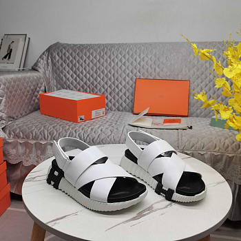 Hermes Electric Sandals White