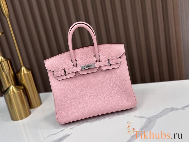 Hermes Birkin 25 Pink Silver 25x20x13cm - 1